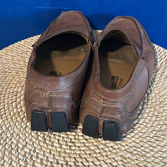 Men’s Clarks Mens Ashmont Race Tan Brown Leather Loafers Moccasin Driving Shoes - Picture 4 of 7